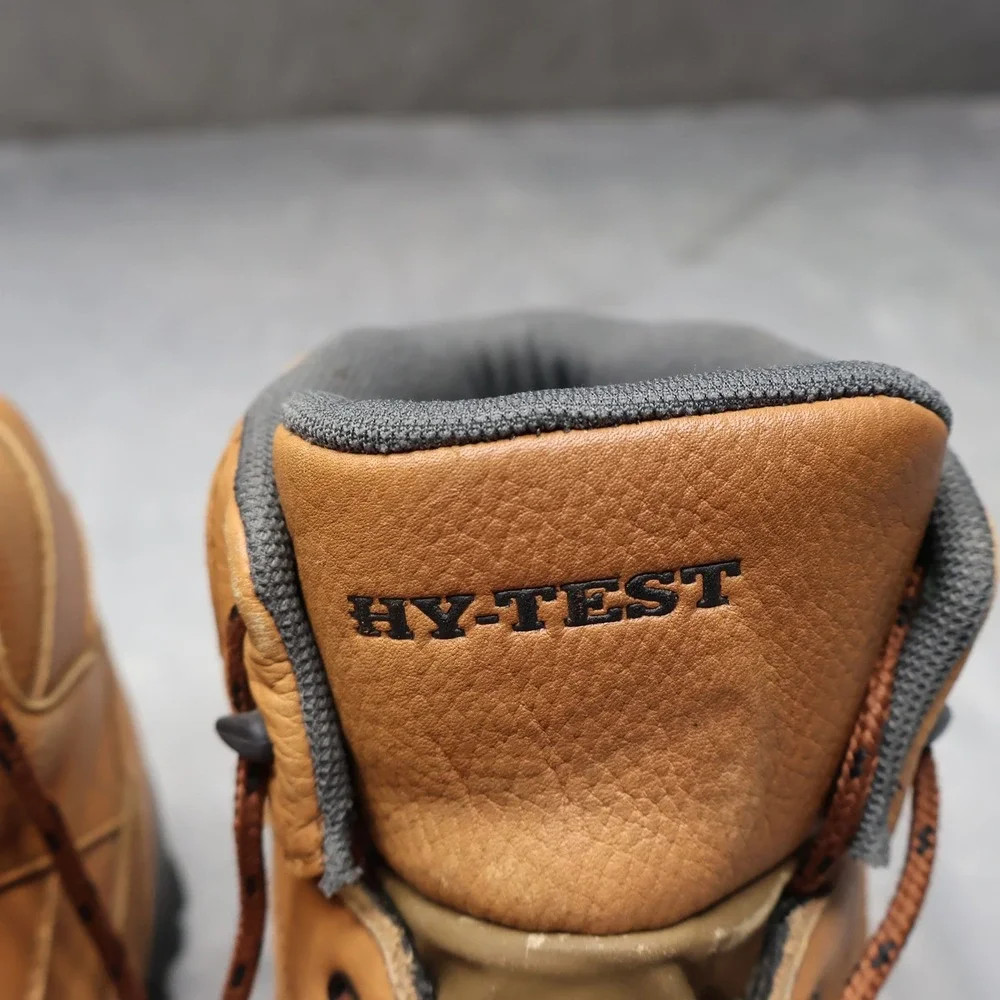 Hytest Mens 15 Wide Hiking Boots Brown Leather Rugged Steel‎ Toe Hiker Wide Work